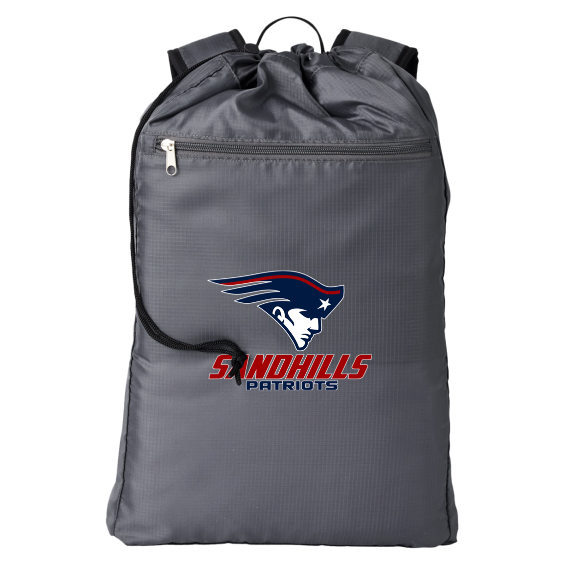 Sandhills Patriots Cinch Backpack w/ Zipper Pocket