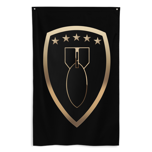 71st Ordnance Group Vertical Flag - Black/Gold