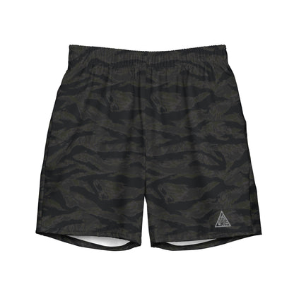 Athletic Shorts w/ Liner- BLACKOUT Tiger Stripe