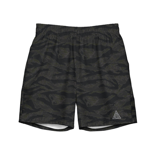 Athletic Shorts w/ Liner- BLACKOUT Tiger Stripe