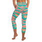 Yoga Capri Leggings - Pastel Tiger Stripe