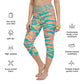 Yoga Capri Leggings - Pastel Tiger Stripe